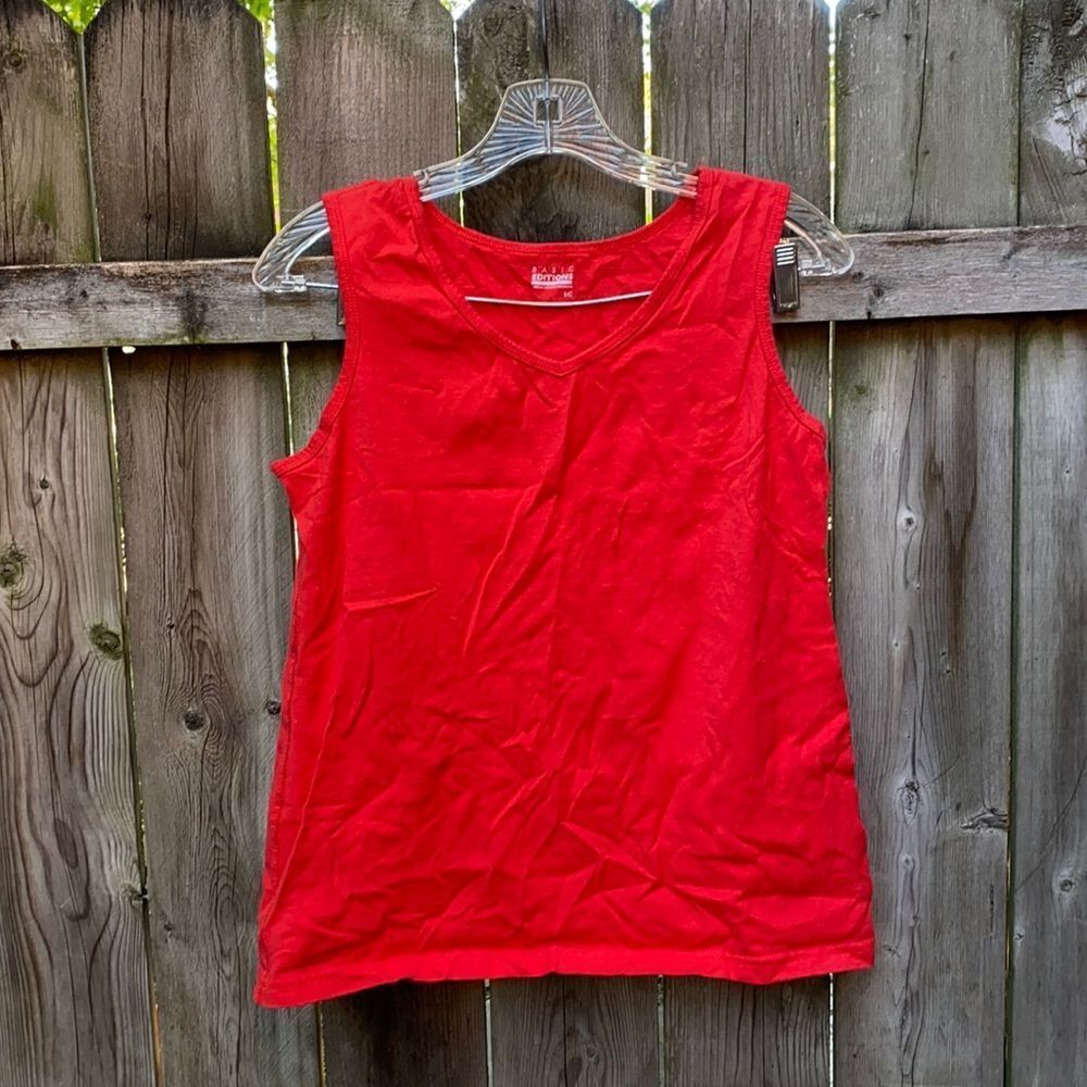 Basic Editions Red Tank Sz. S